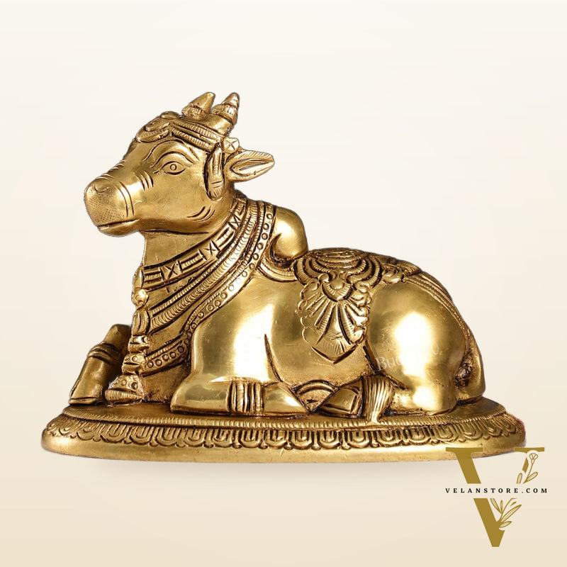 Brass Superfine Nandi Bull Idol | 5.5 inch
