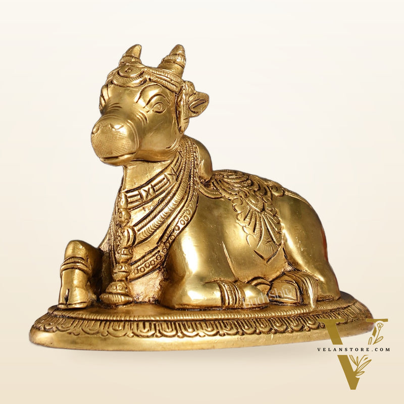 Brass Superfine Nandi Bull Idol | 5.5 inch