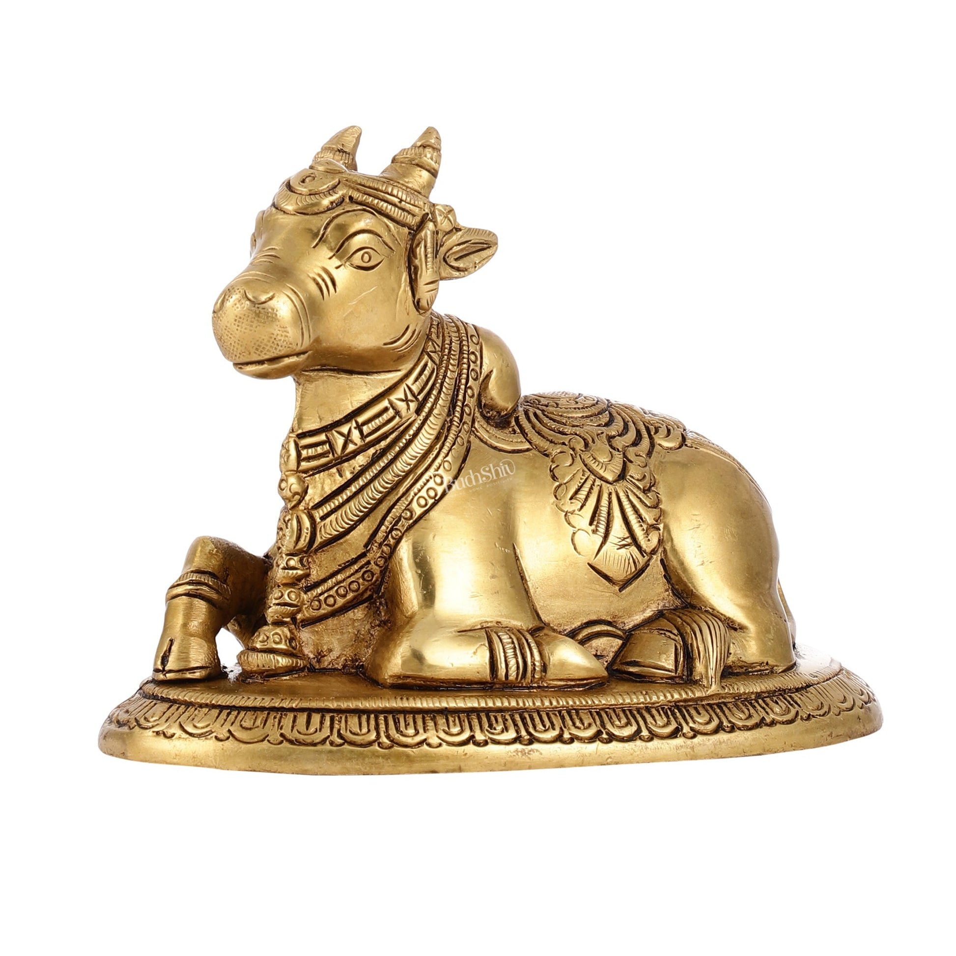 Brass Superfine Nandi Bull Idol | 5.5 inch