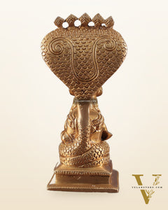 Brass Superfine Nandi with Vasuki Naag Idol 6"