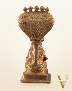 Brass Superfine Nandi with Vasuki Naag Idol 6"