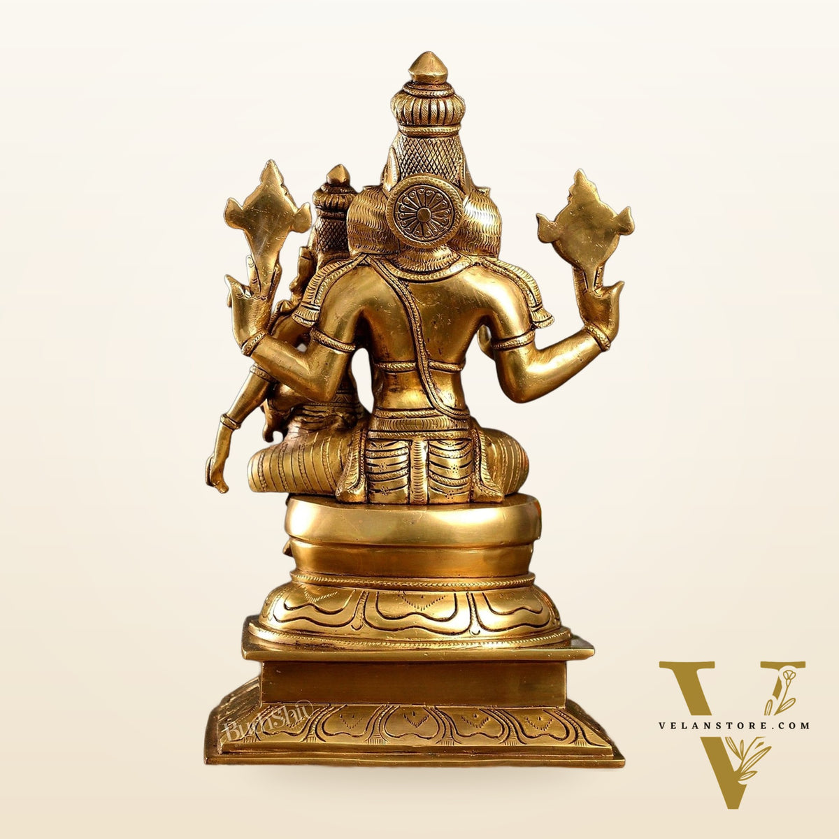 Brass Superfine Narasimha Lakshmi Statue 15"