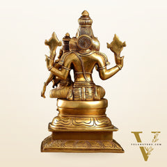 Brass Superfine Narasimha Lakshmi Statue 15"
