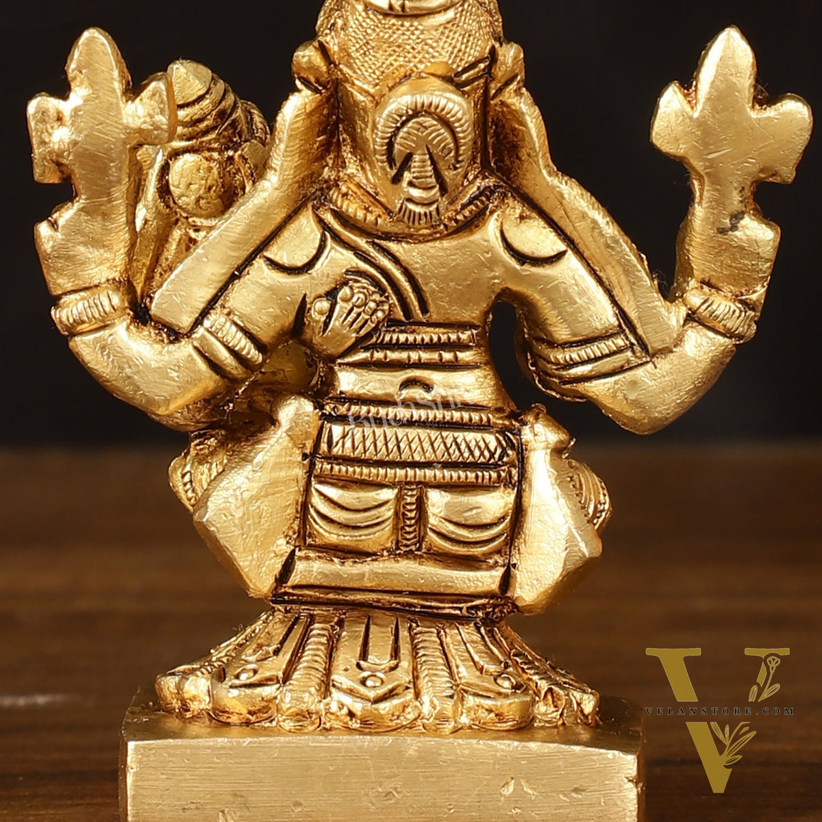 Brass Superfine Narsimha Lakshmi Small Idol - 3" Divine Sculpture