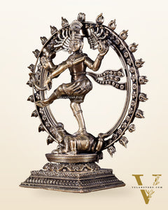 Brass Superfine Nataraja – Dancing Shiva with Intricate Carvings 6 inch