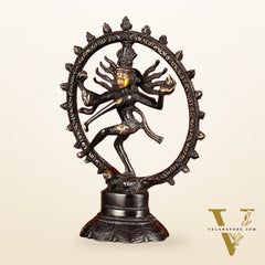 Brass Superfine Nataraja Idol - 7.5 Inch black