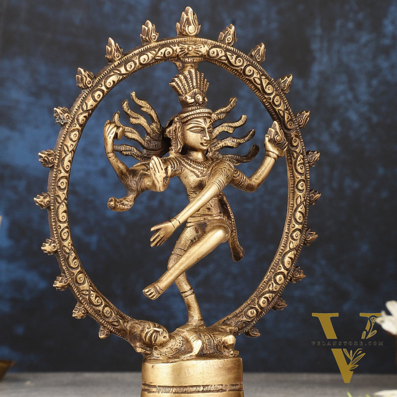 Brass Superfine Nataraja Idol - 7.5 Inch