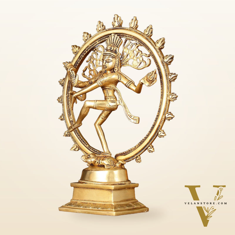 Brass Superfine Nataraja Statue - 11.5" Detailed Sculpture
