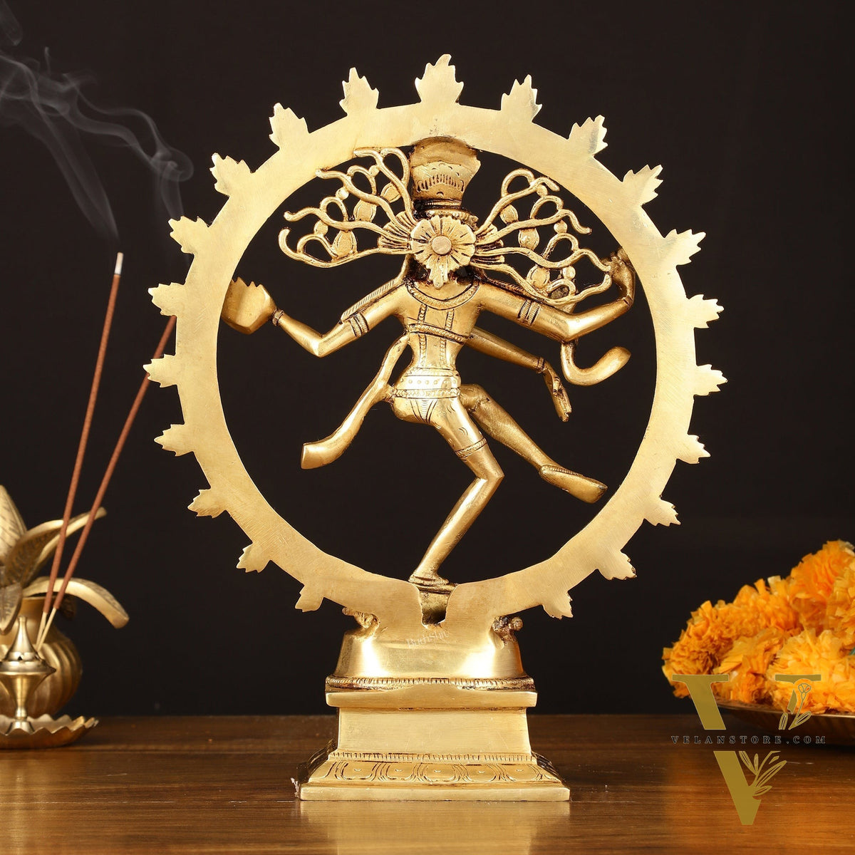 Brass Superfine Nataraja Statue - 11.5" Detailed Sculpture