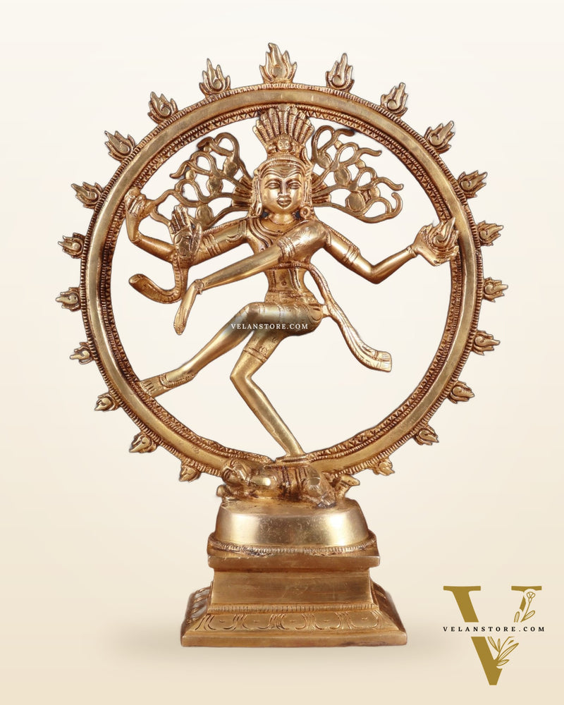Brass Superfine Nataraja Statue - 11.5" enhanced Sculpture
