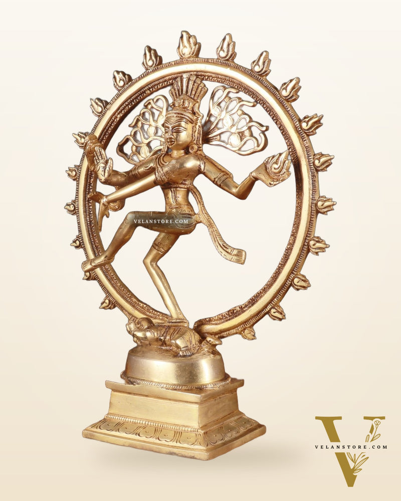 Brass Superfine Nataraja Statue - 11.5" enhanced Sculpture
