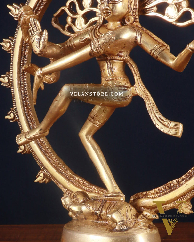 Brass Superfine Nataraja Statue - 11.5" enhanced Sculpture