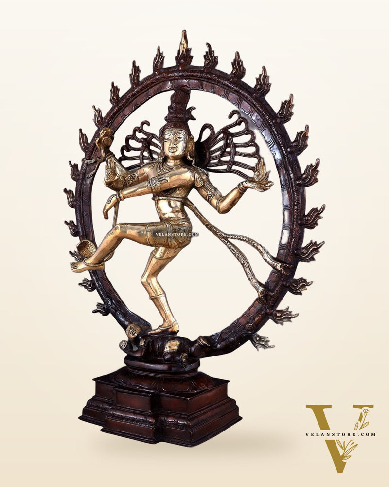 Brass Superfine Nataraja Statue 25" Double Chola tone