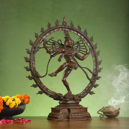 Brass Superfine Nataraja Statue 25" Exclusive Antique