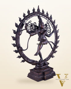 Brass Superfine Nataraja Statue 25" Vintage bronze tone