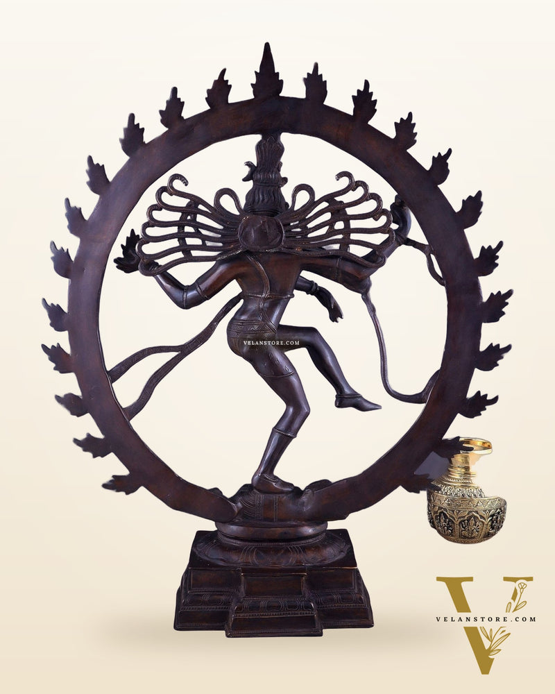 Brass Superfine Nataraja Statue 25" Vintage bronze tone