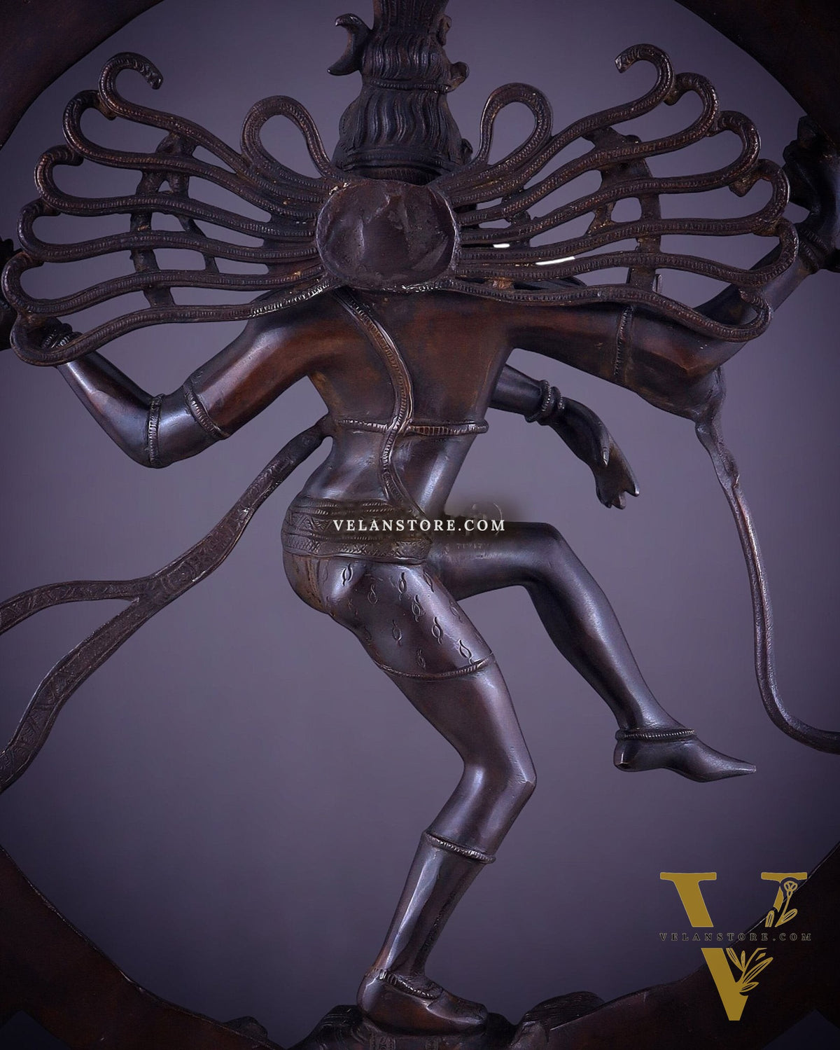 Brass Superfine Nataraja Statue 25" Vintage bronze tone