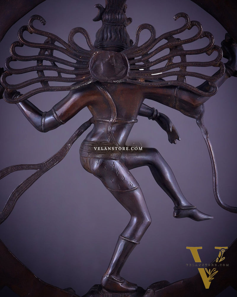 Brass Superfine Nataraja Statue 25" Vintage bronze tone