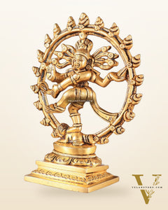 Brass Superfine Nataraja Statue – 5.5" x 4.5" x 2" | Small Yet Intricately Carved