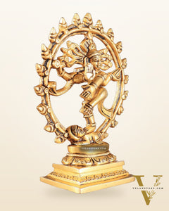 Brass Superfine Nataraja Statue – 5.5" x 4.5" x 2" | Small Yet Intricately Carved