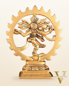 Brass Superfine Nataraja Statue – 5.5" x 4.5" x 2" | Small Yet Intricately Carved