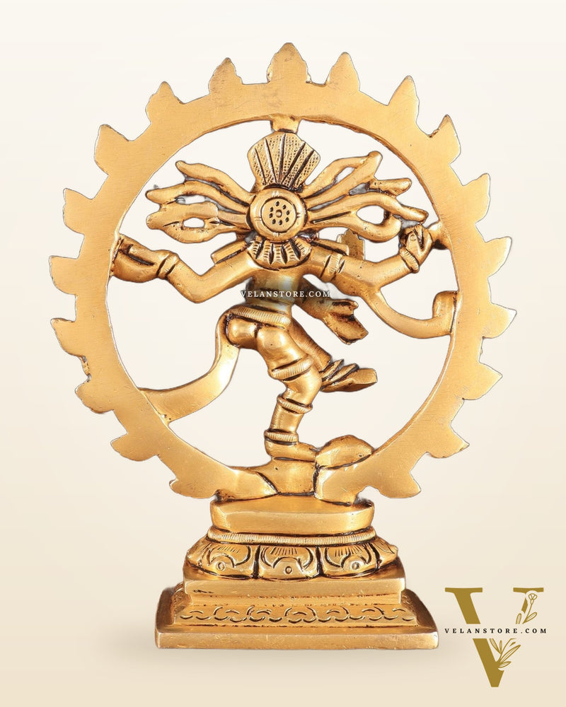 Brass Superfine Nataraja Statue – 5.5" x 4.5" x 2" | Small Yet Intricately Carved