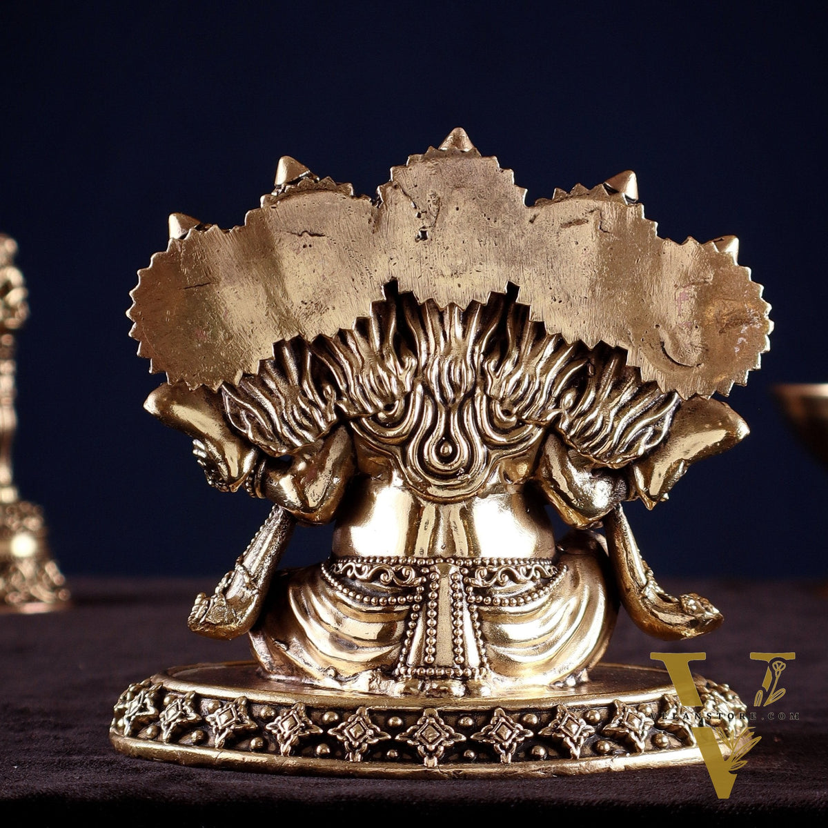 Brass Superfine Panchmukhi Ganesha Idol – Five-Headed Ganesha, 4.2"