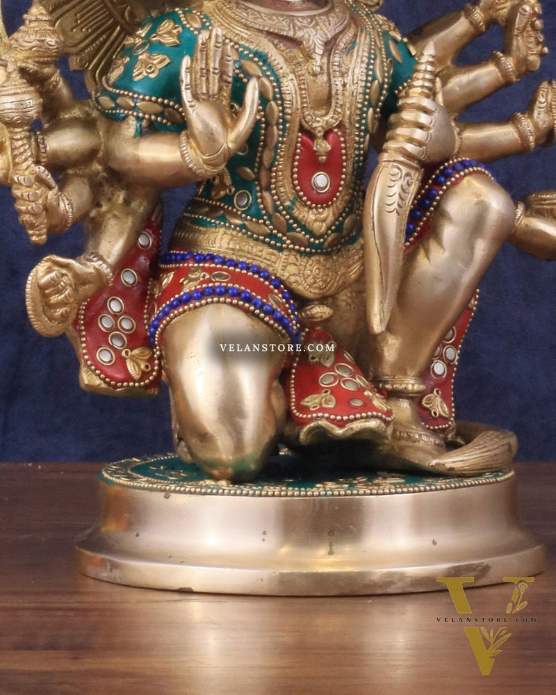 Brass Superfine Panchmukhi Hanuman 11 " statue