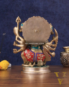 Brass Superfine Panchmukhi Hanuman 11 " statue