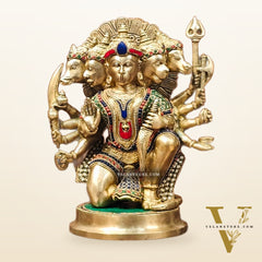 Brass Superfine Panchmukhi Hanuman 11 "