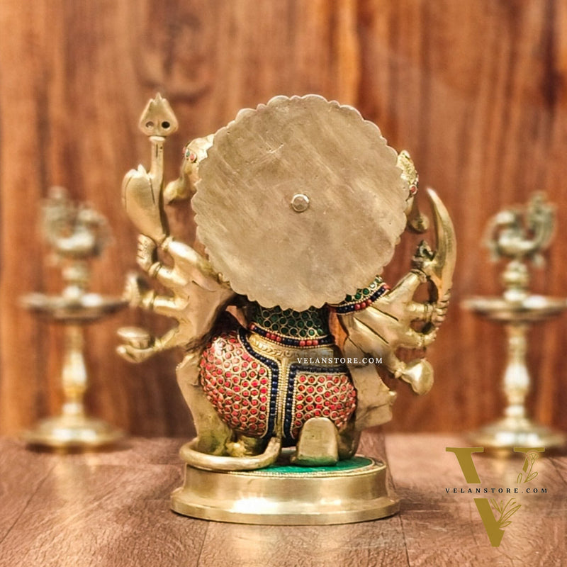 Brass Superfine Panchmukhi Hanuman 11 "