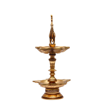 Brass superfine peacock lamp 15"