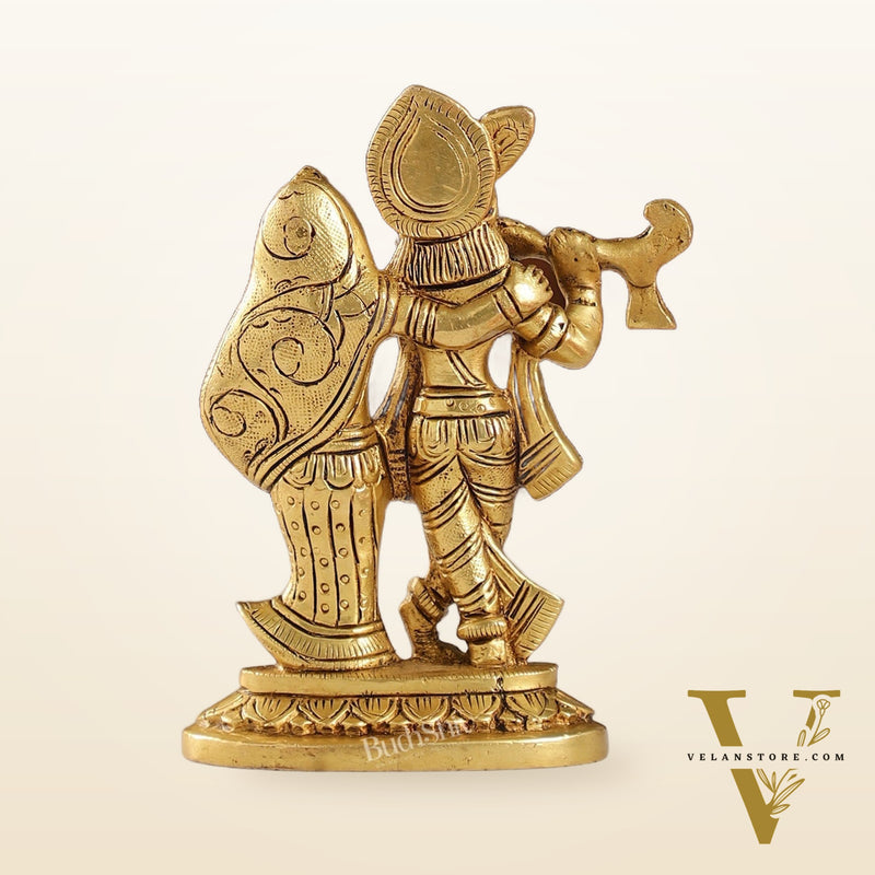 Brass Superfine Radha Krishna Statue | Height 5 Inch antique