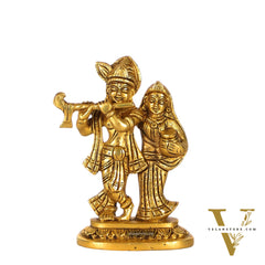 Brass Superfine Radha Krishna Statue | Height 5 Inch