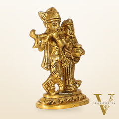 Brass Superfine Radha Krishna Statue | Height 5 Inch
