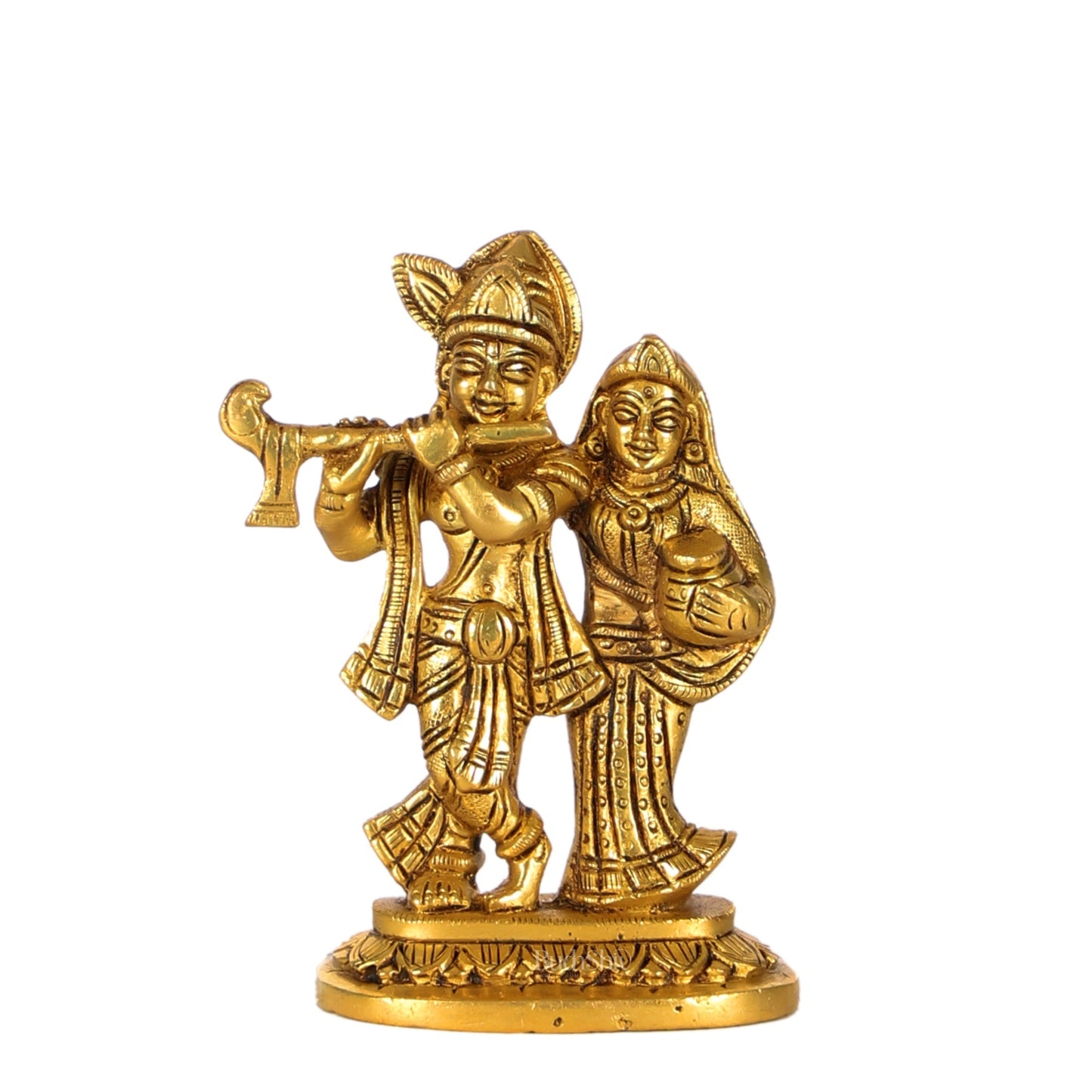 Brass Superfine Radha Krishna Statue | Height 5 Inch