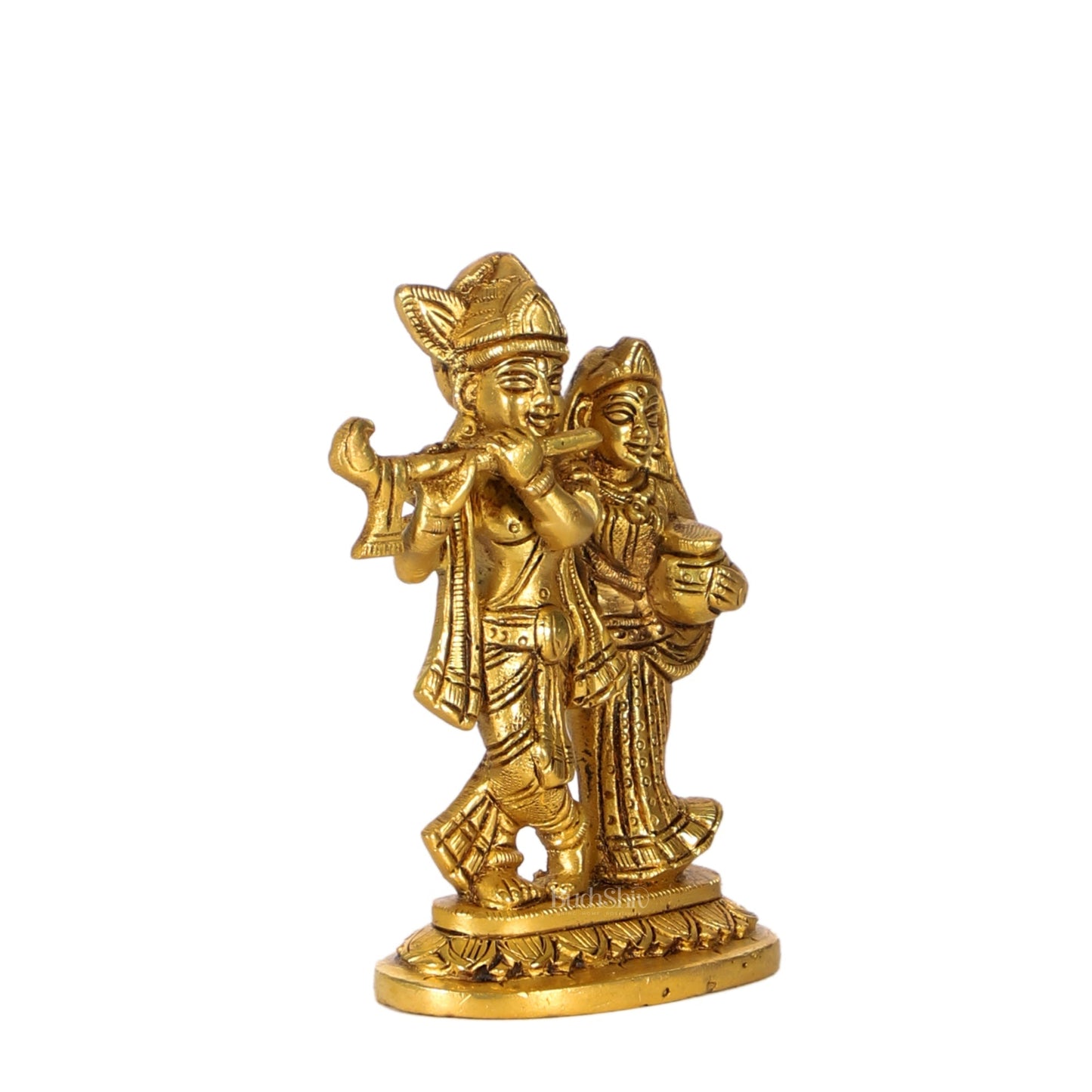 Brass Superfine Radha Krishna Statue | Height 5 Inch