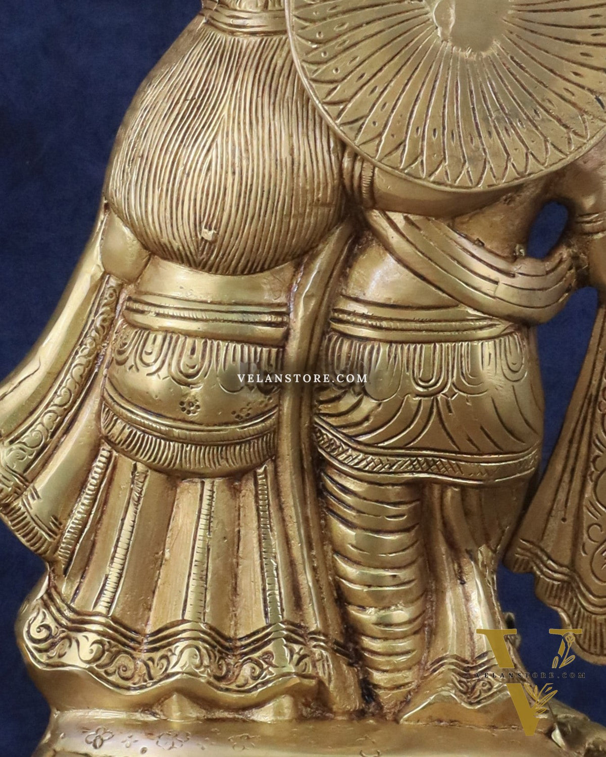 Brass Superfine Radha Krishna together idol - 12 inches