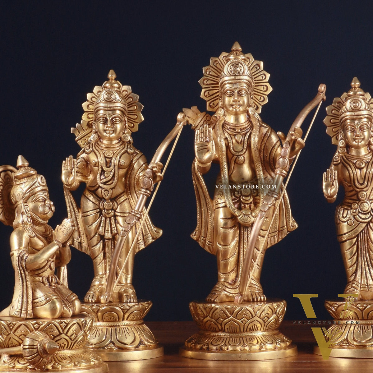 Brass Superfine Ram Darbar Idol Set – 12 Inch, 10.5 Kg