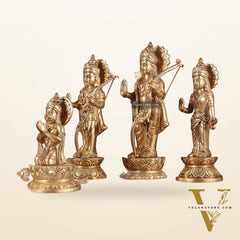 Brass Superfine Ram Darbar Idol Set – 12 Inch, 10.5 Kg