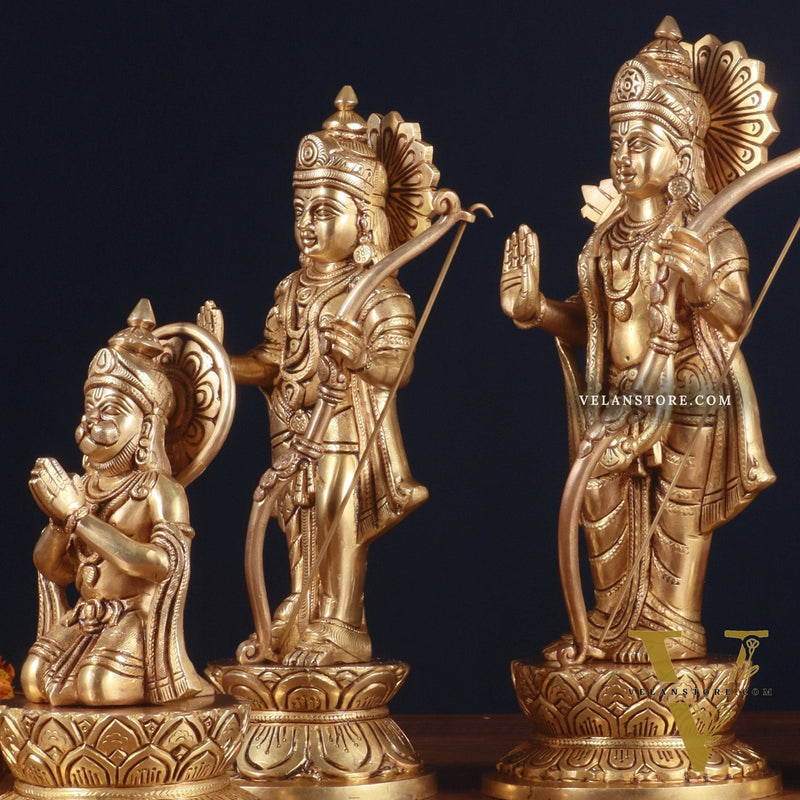 Brass Superfine Ram Darbar Idol Set – 12 Inch, 10.5 Kg