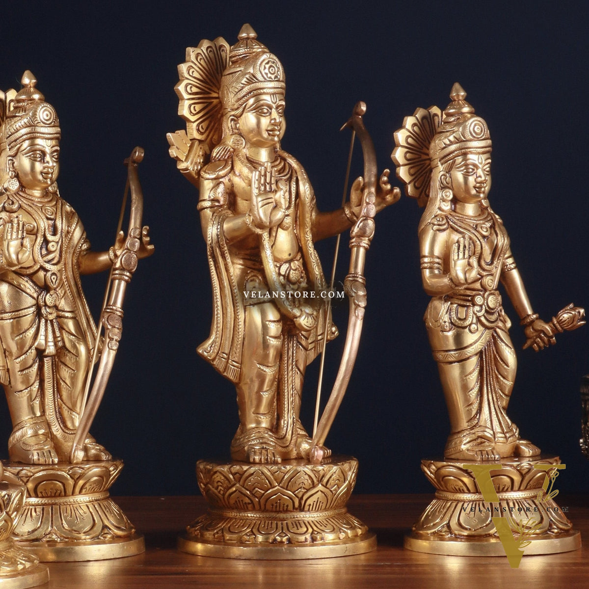 Brass Superfine Ram Darbar Idol Set – 12 Inch, 10.5 Kg