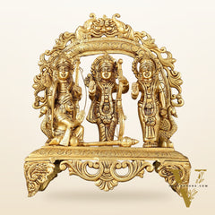 Brass Superfine Ram Darbar - Majestic 13-Inch Sculpture