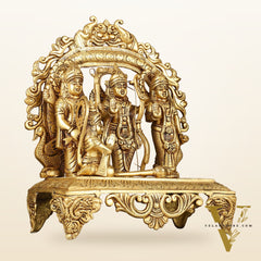 Brass Superfine Ram Darbar - Majestic 13-Inch Sculpture