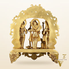 Brass Superfine Ram Darbar - Majestic 13-Inch Sculpture