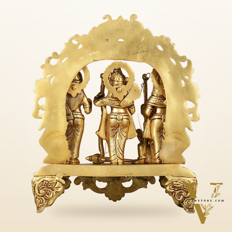 Brass Superfine Ram Darbar - Majestic 13-Inch Sculpture