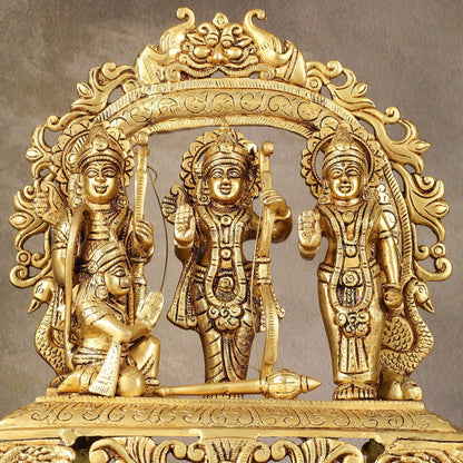 Brass Superfine Ram Darbar - Majestic 13-Inch Sculpture