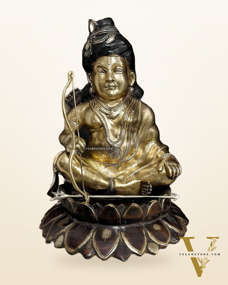 Brass Superfine Ram lalla idol 22 inch large