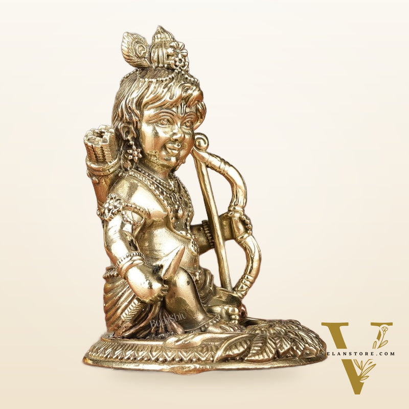 Brass Superfine Ram Lalla Idol | 3.5"