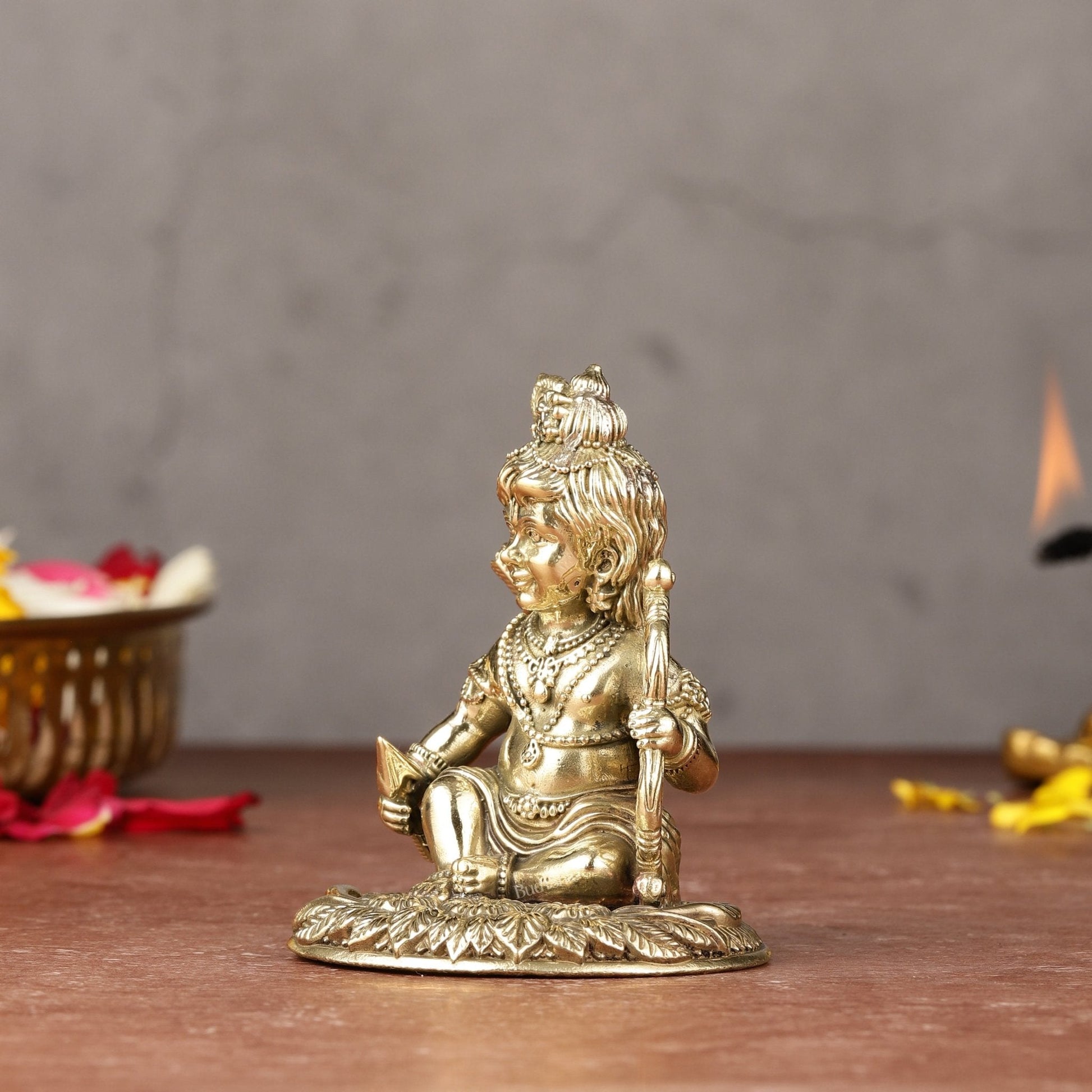 Brass Superfine Ram Lalla Idol | 3.5"